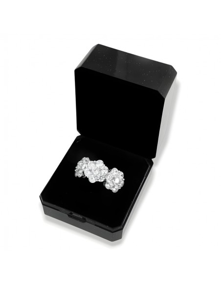 Anello Argento Rodiato Trilogy 6+1 Zirconi Bianchi [c1d1e7a6]