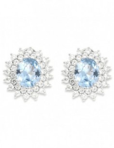Orecchini Argento Rodiato Monachina Principessa Celeste 12x10MM [3afca68e]