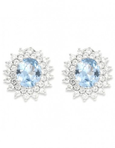 Orecchini Argento Rodiato Monachina Principessa Celeste 12x10MM [3afca68e]