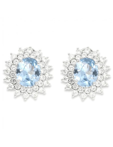 Orecchini Argento Rodiato Monachina Principessa Celeste 12x10MM [3afca68e]