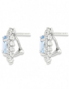 Orecchini Argento Rodiato Monachina Principessa Celeste 12x10MM [3afca68e] 2