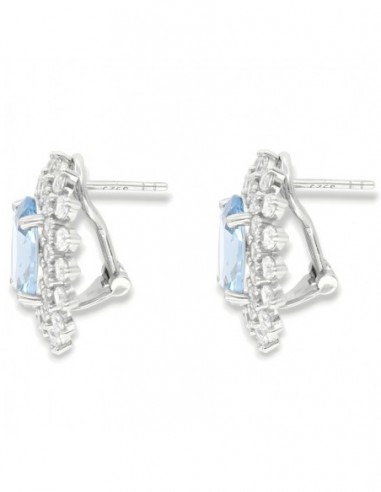 Orecchini Argento Rodiato Monachina Principessa Celeste 12x10MM [db38e934]