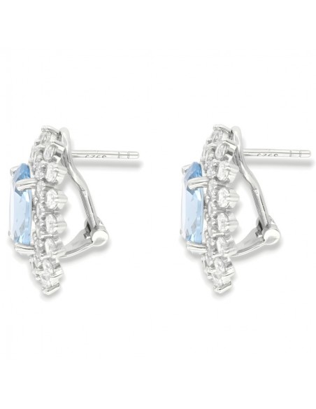 Orecchini Argento Rodiato Monachina Principessa Celeste 12x10MM [db38e934]