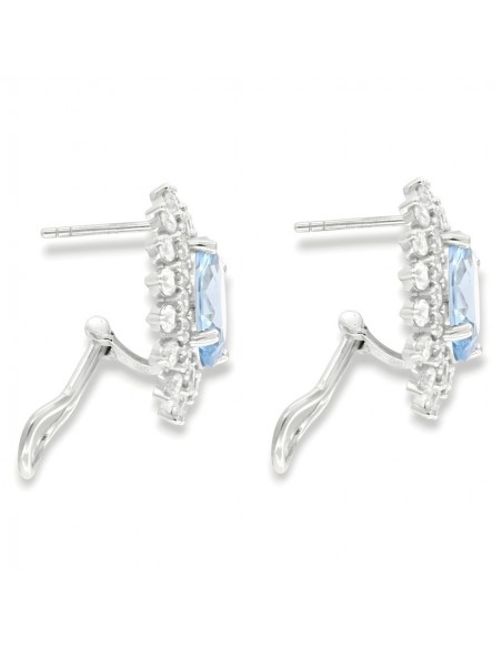 Orecchini Argento Rodiato Monachina Principessa Celeste 12x10MM [6c252830]