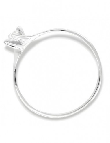 Anello Oro Bianco Solitario Valentino Zircone 3MM [677b4979]