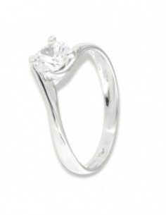 Anello Oro Bianco Solitario Valentino Zircone 6MM [6d21ffb8]
