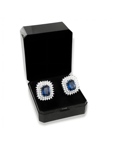 Orecchini Argento Rodiato Principessa Blu Monachina [21dd6dde]