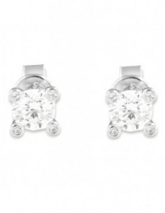 Orecchini Argento Rodiato Punto Luce Zirconi 6MM Zirconi Castoni [791df9e5]