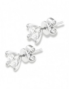 Orecchini Argento Rodiato Punto Luce Zirconi 6MM Zirconi Castoni [791df9e5] 2
