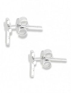 Orecchini Argento Rodiato Croce Liscia [4bb031ac] 2