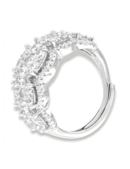 Anello Argento Rodiato Riviera Magic Zirconi Bianchi [73d3be1a]