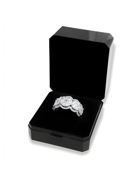 Anello Argento Rodiato Riviera Magic Zirconi Bianchi [aaf5fd17]