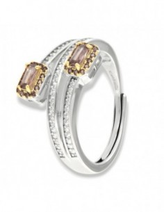 Anello Argento Rodiato Bilogy Caffè [b63025d2]