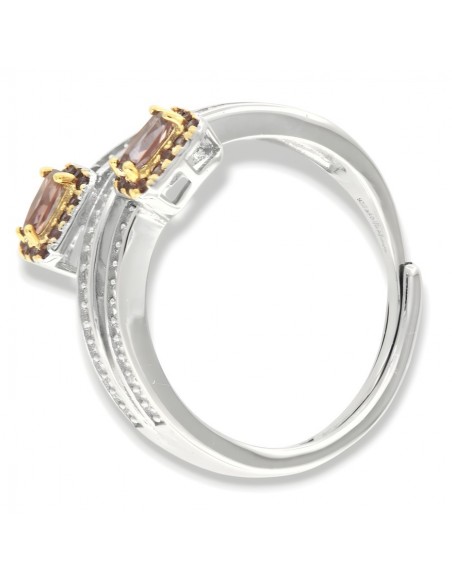 Anello Argento Rodiato Bilogy Caffè [fa26d718]