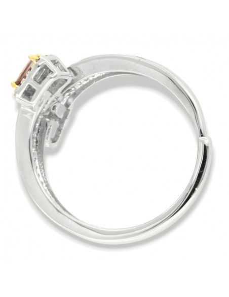 Anello Argento Rodiato Bilogy Caffè [4d3b161c]