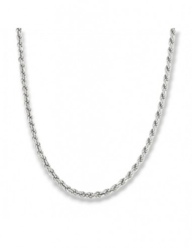 Collana Argento Rodiato Maglia Rope 9,65GR [b06d9b83]