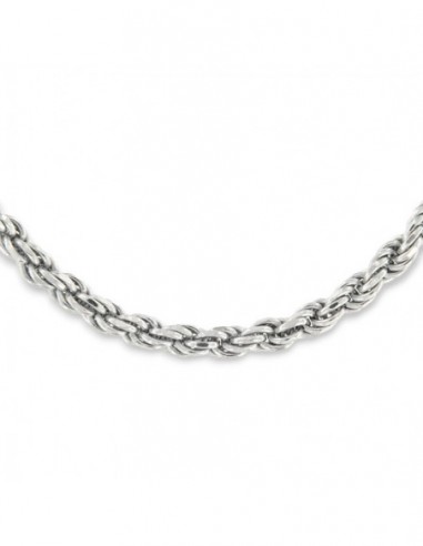 Collana Argento Rodiato Maglia Rope 9,65GR [086d2859]