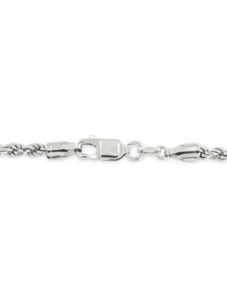 Collana Argento Rodiato Maglia Rope 9,65GR [ba20ae43]